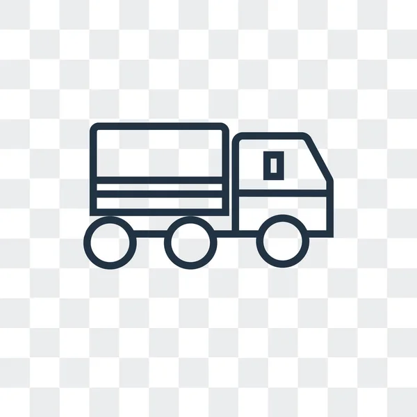 Icône vectorielle du camion de livraison isolée sur fond transparent, conception du logo du camion de livraison — Image vectorielle