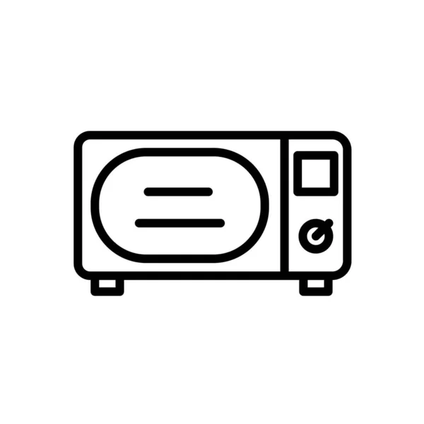Forno a microonde icona vettore isolato su sfondo bianco, Microwa — Vettoriale Stock