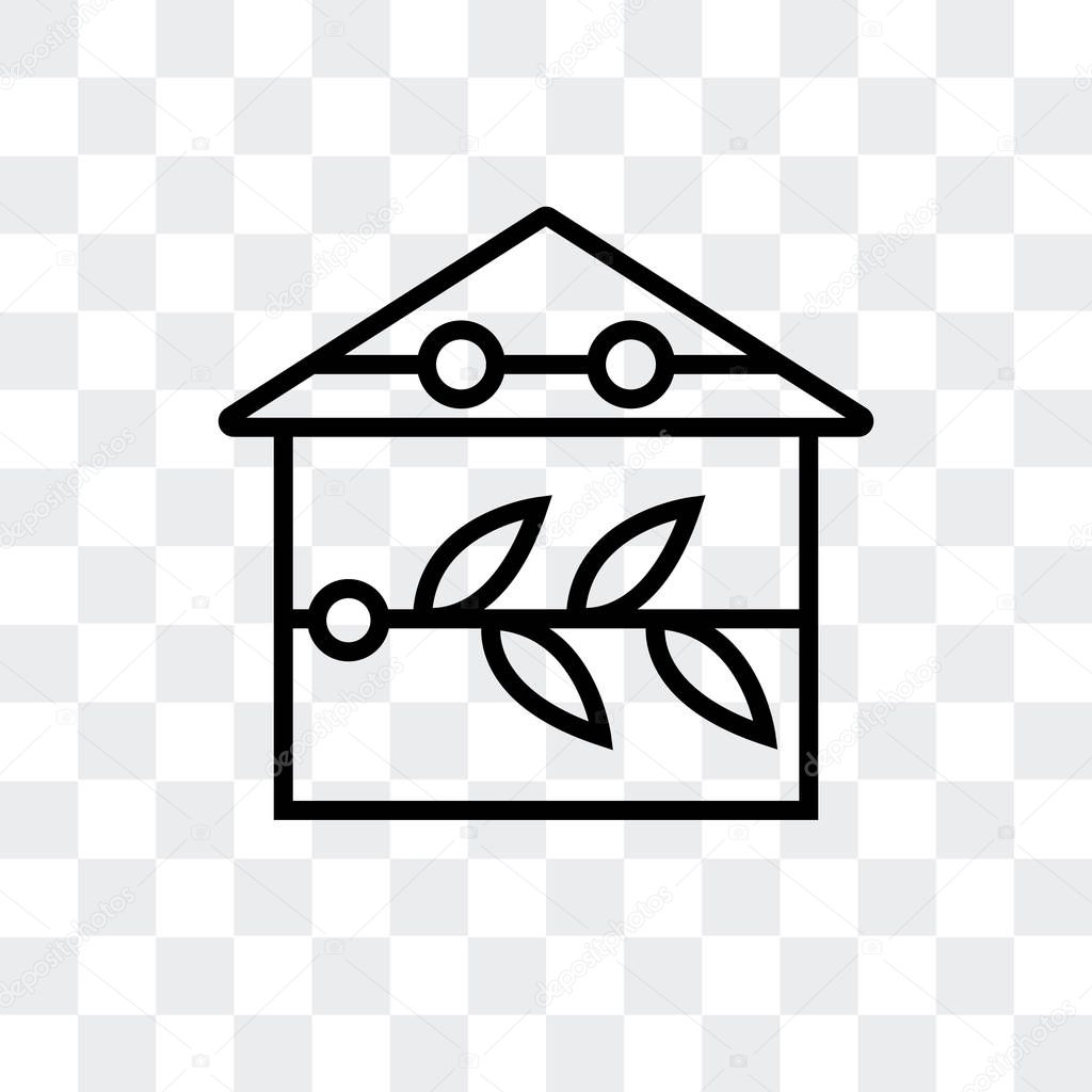 House vector icon isolated on transparent background, house logo concept