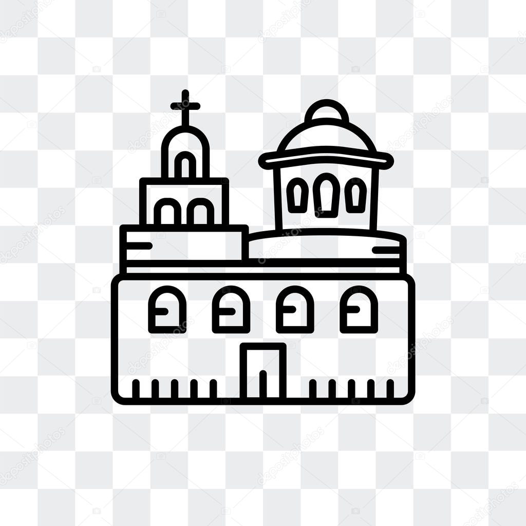Domed Churches vector icon isolated on transparent background, Domed Churches logo design