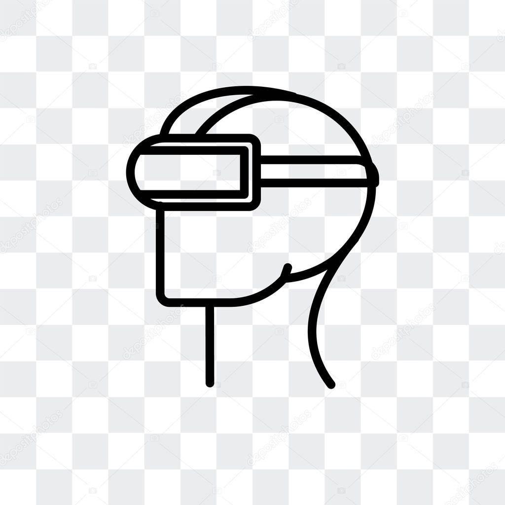 Virtual reality vector icon isolated on transparent background, Virtual reality logo concept