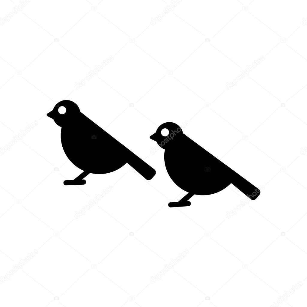 Bird icon vector isolated on white background, Bird transparent sign , dark pictogram