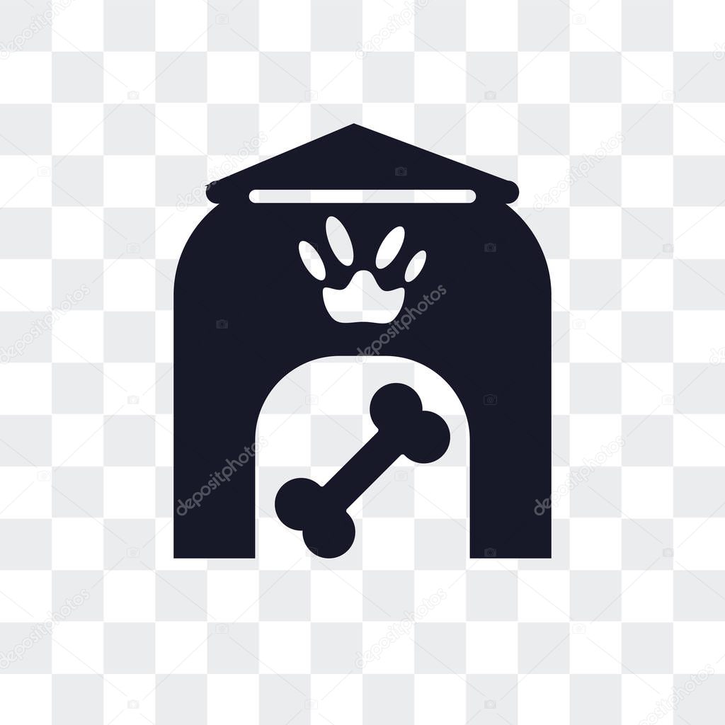 Pet house vector icon isolated on transparent background, Pet house logo concept