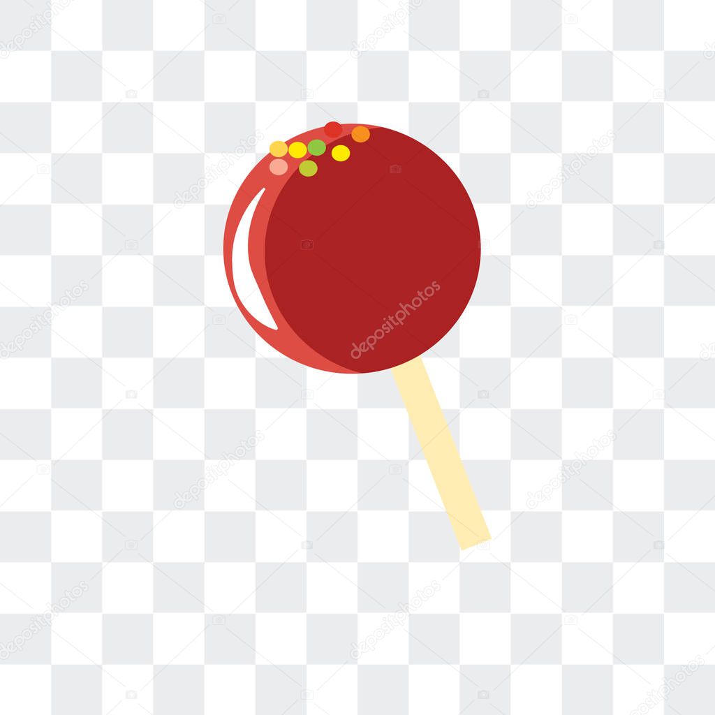 Lollipop vector icon isolated on transparent background, Lollipo