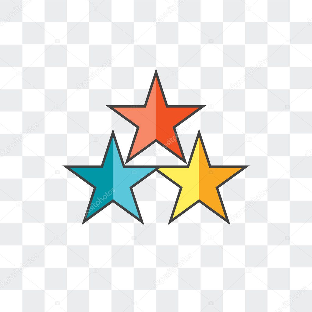 Star vector icon isolated on transparent background, Star logo concept