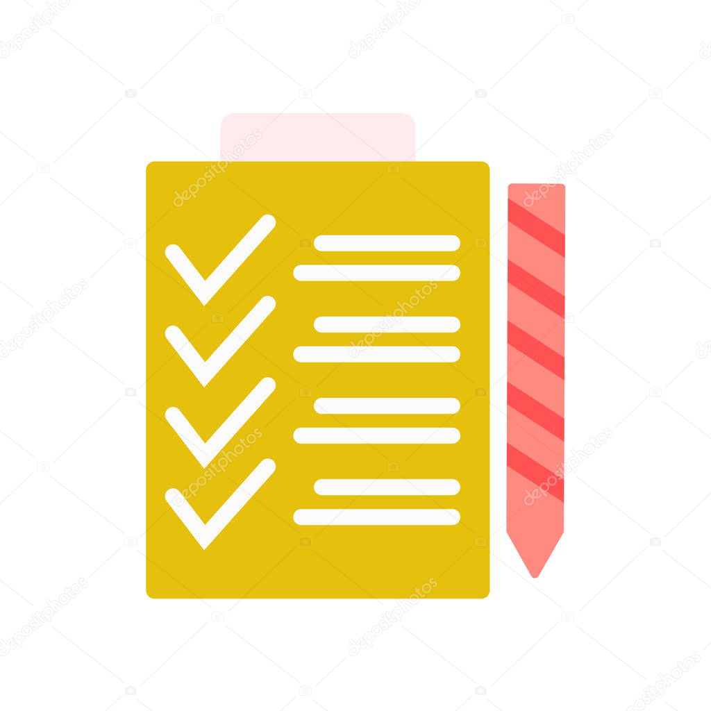 Check list icon vector isolated on white background, Check list 