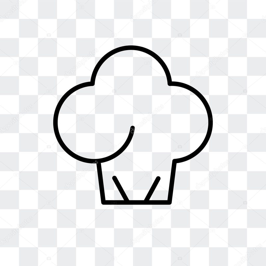 Chef hat vector icon isolated on transparent background, Chef hat logo concept