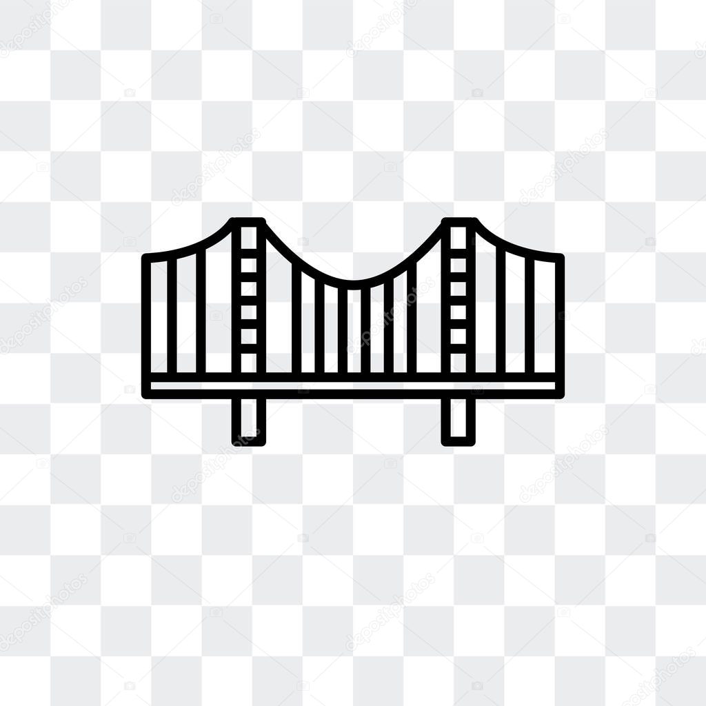 Zakim Bridge vector icon isolated on transparent background, Zakim Bridge logo design