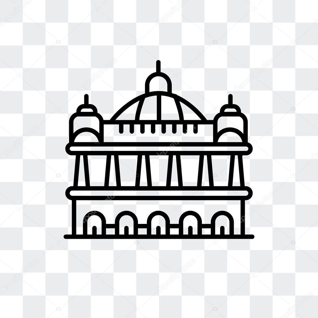 Palais Garnier vector icon isolated on transparent background, Palais Garnier logo design