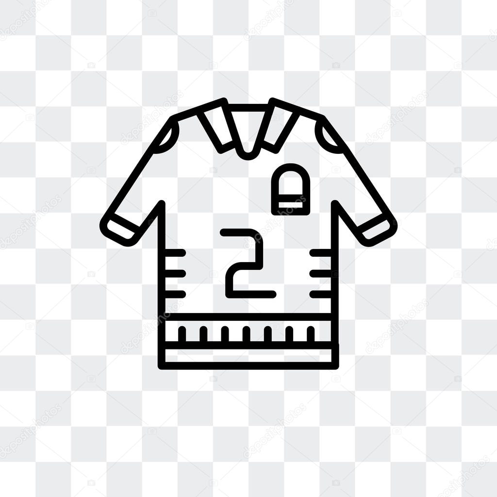 Soccer jersey vector icon isolated on transparent background, Soccer jersey logo concept