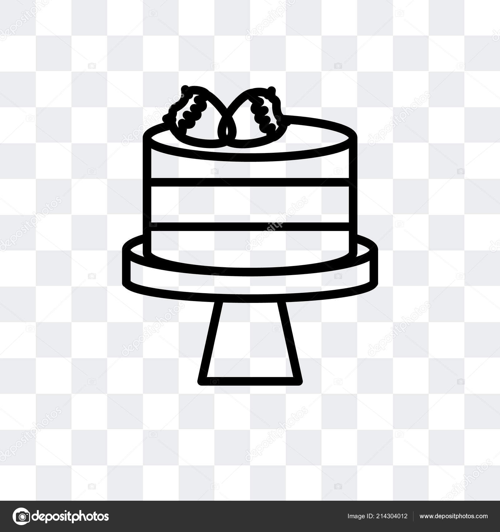 Cake Vector Icon Isolated On Transparent Background Cake Logo