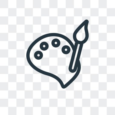 Saydam arka plan üzerinde boya logo izole boya vektör simgesi