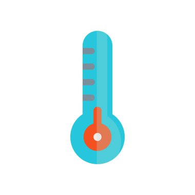Beyaz arka plan üzerinde Thermomete izole termometre simge vektör
