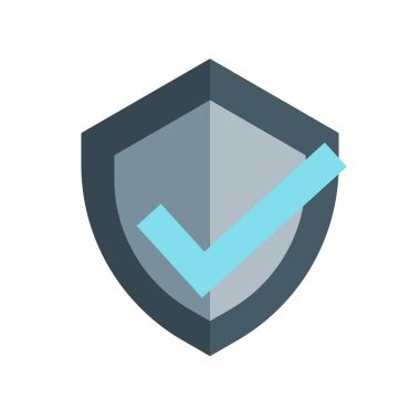 Beyaz arka plan üzerinde kalkan işareti, izole kalkan simge vektör ben