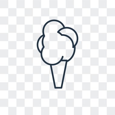 Saydam arka plan üzerinde pamuk şeker logo tasarımı izole pamuk şeker vektör simgesi