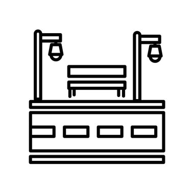 İzole beyaz arka plan, sokak işareti, l sokak simge vektör