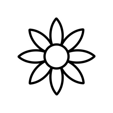 Beyaz arka plan üzerinde çiçek işareti izole simge vektör çiçek