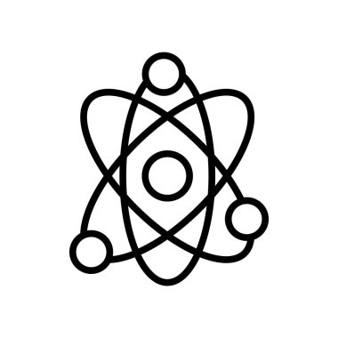 Fizik fizik simge vektör, beyaz arka plan üzerinde izole işareti