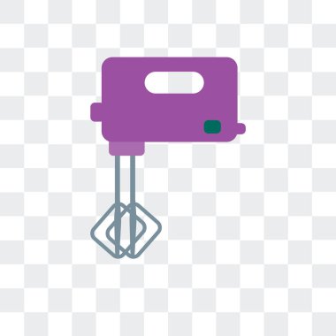 Saydam arka plan üzerinde Mikser logo izole Mikser vektör simgesi