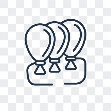 Saydam arka plan üzerinde balon logo tasarımı izole balon vektör simgesi