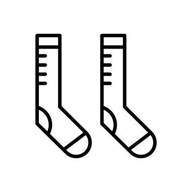 Çorap simge vektör beyaz zemin üzerine çorap işareti, lin izole
