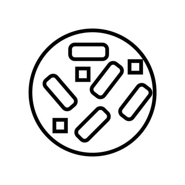 Bakteriler bakteri simge vektör, beyaz arka plan üzerinde izole işareti