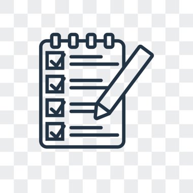 Saydam arka plan üzerinde liste logo tasarımı izole listesi vektör simgesi