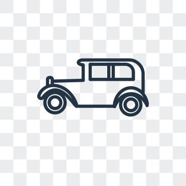 Saydam arka plan üzerinde araba logo tasarımı izole araba vektör simgesi