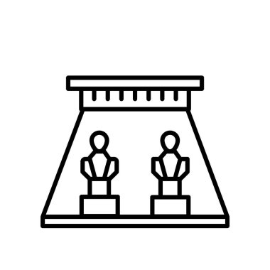 Beyaz arka plan üzerinde Abu Simbel izole Abu Simbel simge vektör 