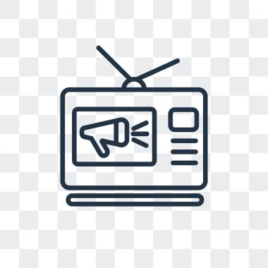 Vektör simgesi üzerinde şeffaf arka plan izole reklam, reklam logo tasarım