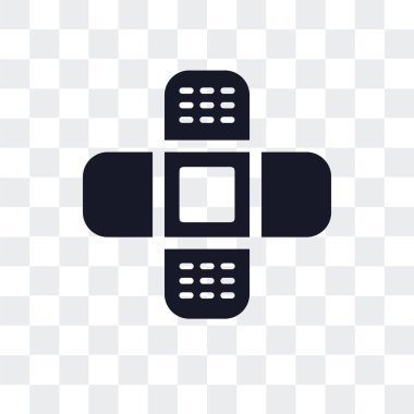 Saydam arka plan üzerinde bandaj izole bandaj vektör simgesi 