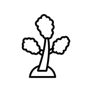 Ağaç simge vektör izole beyaz arka plan, ağaç işareti, çizgi üzerinde 