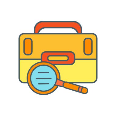 Beyaz arka plan üzerinde arama işareti izole arama simge vektör