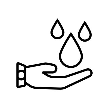 Su simge vektör izole beyaz arka plan, su işareti, lin