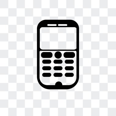 Saydam arka plan üzerinde mafya izole hareket eden telefon vektör simgesi