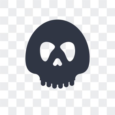 Şeytan kafa ile boynuzları vektör simgesi üzerinde şeffaf backgr izole