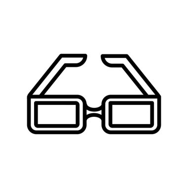 Gözlük gözlük simge vektör, beyaz arka plan üzerinde izole işareti ,