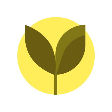 Yaprakları simge vektör beyaz zemin üzerine yapraklar işareti, n izole