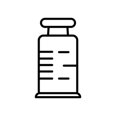 İzole beyaz arka plan, şişe işareti, l şişe simge vektör