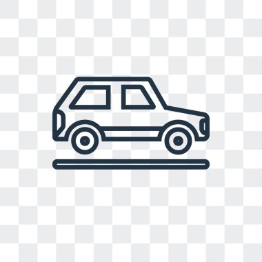 Saydam arka plan üzerinde araba logo tasarımı izole araba vektör simgesi