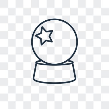 Saydam arka plan üzerinde kristal top logo tasarımı izole kristal top vektör simgesi