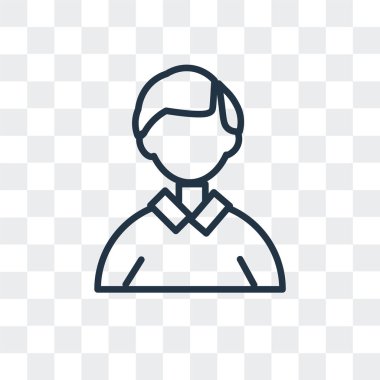 Saydam arka plan üzerinde Kullanıcı logo tasarımı izole Kullanıcı vektör simgesi