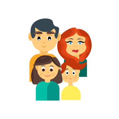 Beyaz arka plan üzerinde aile işareti, izole aile simge vektör ben