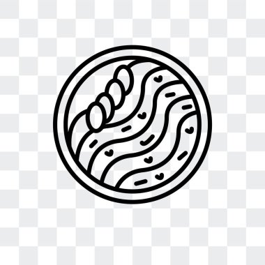 Mantı erişte üzerinde şeffaf arka plan izole simge vektör, logo tasarımı Mantı erişte