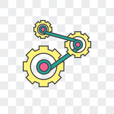 Saydam arka plan üzerinde Mechan izole mekanik vektör simgesi