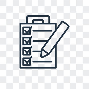 Saydam arka plan üzerinde liste logo tasarımı izole listesi vektör simgesi