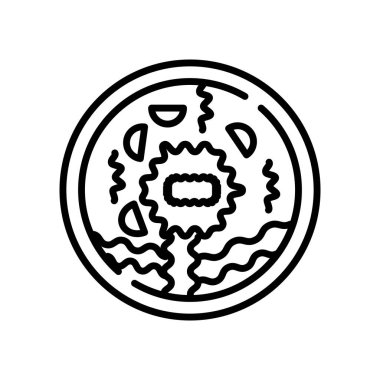 Beyaz arka plan üzerinde Zha jia izole Zha jiang mian simge vektör