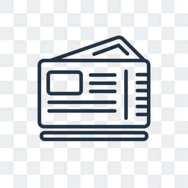 Saydam arka plan üzerinde kartpostallar logo tasarımı izole kartpostal vektör simgesi