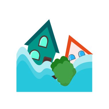 Beyaz arka plan üzerinde felaket işareti izole felaket simge vektör