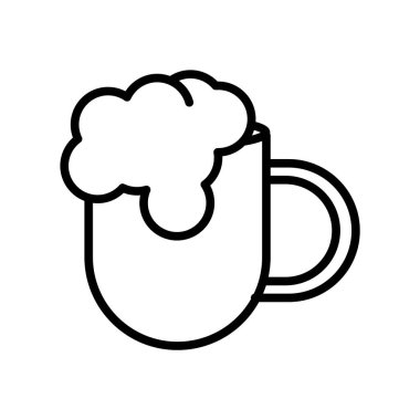 Bira simge vektör izole beyaz arka plan, bira işareti, çizgi üzerinde 